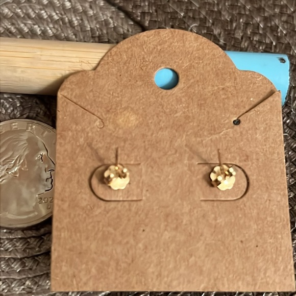 Pink Stone Earrings - Picture 2 of 2